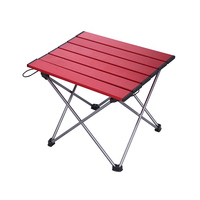 Table de camping pliante mini portable moderne en aluminium ultralégère avec sac de rangement