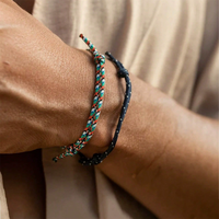 Accessoires de plage d'été réglables étanches pour surfeurs 2 pièces Bracelet en corde tressée pour hommes et femmes