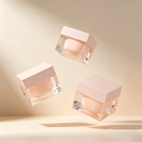 Pot en plastique personnalisé OEM/ODM pour gel de construction 5g 15g 30g 50g, pot carré pour gel UV, emballage cosmétique en acrylique