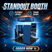 Stand d'exposition pliable 10*20 pieds, système de stand d'exposition en tissu tendu avec cadre en aluminium