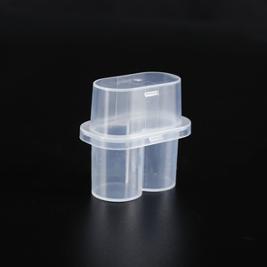 Paquete de 2 Botellas Ovaladas de PP Transparente de 3 ml para Almacenamiento de Polvo Liofilizado Cosmético, Caja con Tapas, Envase de Plástico - Product Image 6