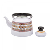 Bouilloire à thé en émail vintage 1.1L/1.7L/2.5L poignée en acier inoxydable écologique bien vendu en Amérique du Sud et au Moyen-Orient