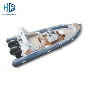 Rotomold manufacturer Customiztion color size recreation family boat New material LLDPE RIB boat sport rowing yacht