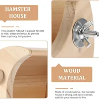 Maison en bois pour hamster en forme de lune et de nuage, cachette pour gerbille, perchoir pour cage à oiseaux, accessoires pour cage de cochon d'Inde, chinchilla, rat, perroquet