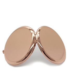 Specchio Portatile Pieghevole a Doppia Faccia in Metallo, Regalo Personalizzato, Specchietto Compatto da Viaggio per Cosmetici, Realizzato Artigianalmente - Product Image 4