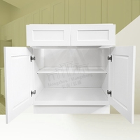 Gabinetes de cocina estilo coctelera de EE. UU. Armarios de cocina de madera con cajones
