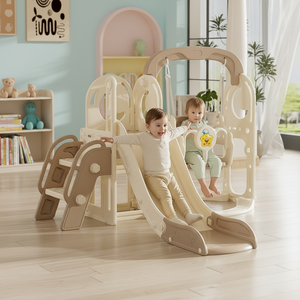 Ensemble de Jeu 4-en-1 Très Vendu Centre d'Activité Aire de Jeux pour Enfants avec Structure d'Escalade Équipement d'Intérieur Jouet Toboggan et Balançoire en Plastique - Product Image 1