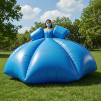 Nouvelle conception, combinaison gonflable pour adulte, taille personnalisée, PVC noir plus souple, robe gonflable pour fête ou événement