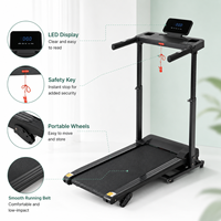 Caminadora Plegable K-FIT GSTK-4000 con 3 Niveles de Inclinación, 12KMH, Motor de 2HP, Música Bluetooth, Sensor de Pulso y Pantalla LED para Ejercicio en Casa