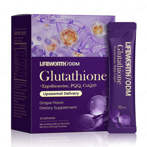 Complément alimentaire liposomal au glutathion Lifeworth 500 mg, glutathion avec PQQ, CoQ10 et <span class=keywords><strong>vitamine</strong></span> <span class=keywords><strong>C</strong></span> pour soutenir l'immunité et l'énergie - Product Image 1