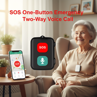 Localizador GPS con Alarma de Caídas para Personas Mayores con Alzheimer, Mini Rastreador Impermeable con Voz Bidireccional, Sin Cuota Mensual