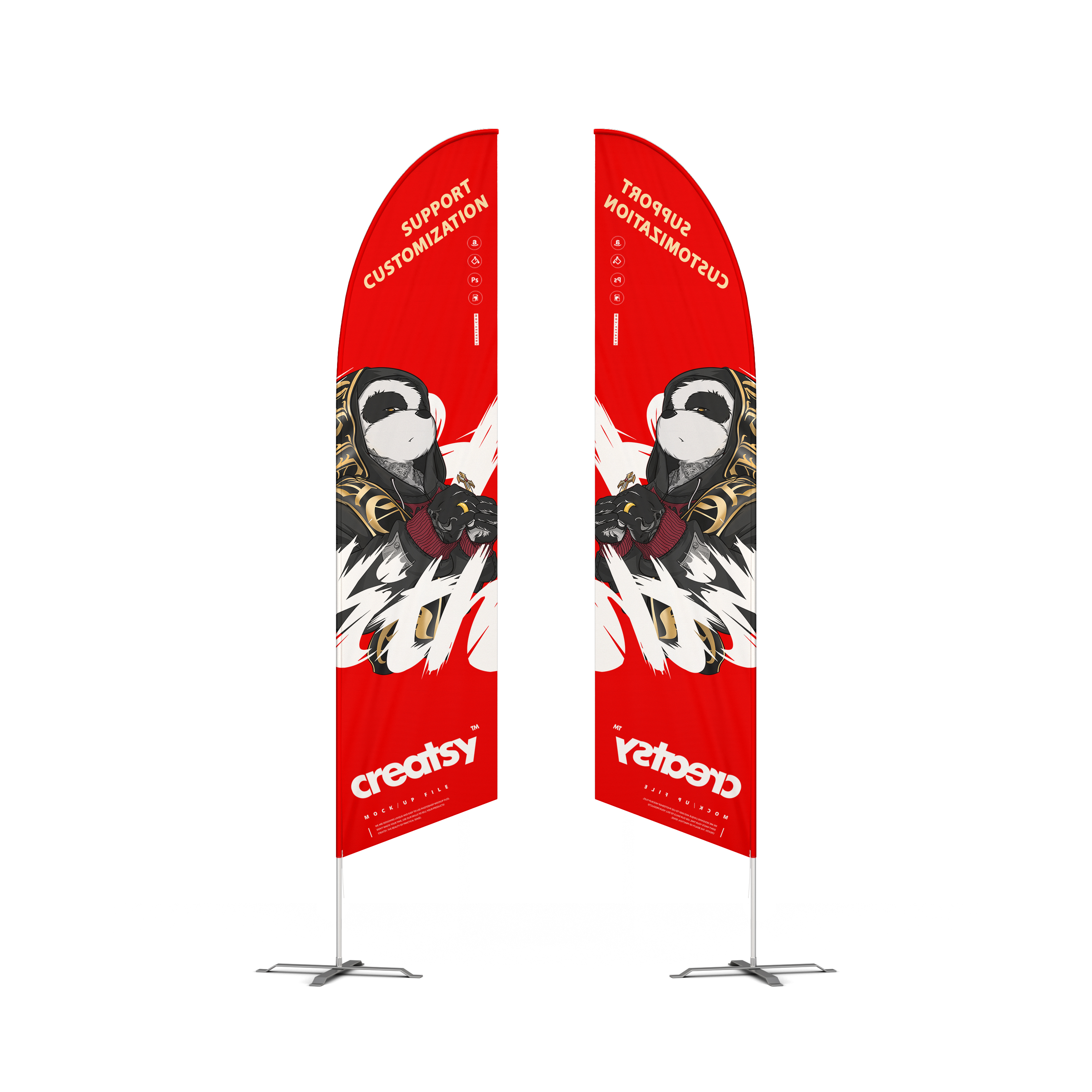 Forma de pluma Doble cara