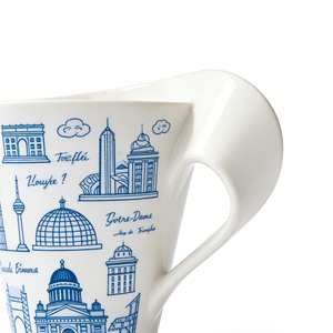 Taza de Café de Cerámica Personalizada Única, Recuerdo Turístico de Londres, París, Italia, Australia, Taza de Porcelana para Latte y Capuchino - Product Image 3