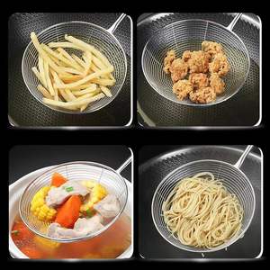 Ustensile de cuisine en acier inoxydable : passoire araignée pour égoutter et filtrer l'huile de friture des aliments frits - Product Image 3