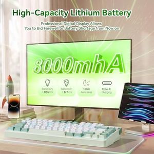 Teclado Mecánico Inalámbrico OEM ODM Nova75, Teclado para Juegos, Trimodal, Bluetooth, 2.4GHz, USB-C, Retroiluminación RGB, Placa FR4, Interruptores Intercambiables <span class=keywords><strong>en</strong></span> Caliente - Product Image 4
