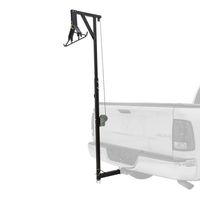 JH-Mech Kit de levage de cerfs monté sur camion à 360 degrés, noir, avec attelage de camion réglable en métal, revêtement en poudre noire