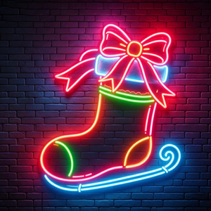 Neon Christmas Bells With Holly Leaves <b>Red</b> <b>Bow</b> Party Decor Mounted IP65 2-Year Warranty 2700K Warm White Light - Product Image 3