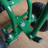 Chariot chariot portatif à plateforme d'entraînement électrique, chariot avec siège, chariot de jardin lourd à utiliser avec support de tige