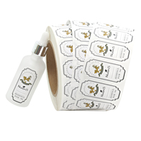 Autocollant personnalisé impression UV parfum autocollants vinyle étanche cosmétique autocollant étiquette de logo personnalisé