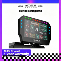 MOZA CM2 HD Racing Dash, Pantalla Táctil de 5 Pulgadas y 720P, Interfaz de Usuario Personalizada, Luces RGB de Cambio y Bandera, Conexión RJ11 y USB, Simulación de Carreras