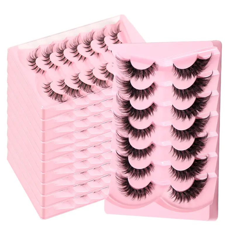 7 pairs of false eyelashes natural fox thick curling eyelashes imitation cat eyelashes wholesale