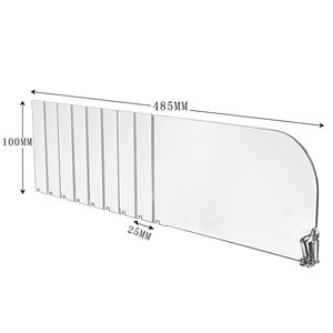 Diviseur d'étagère en plastique transparent de vendeurs chauds de supermarché diviseurs d'étagère en acrylique de largeur réglable - Product Image 2