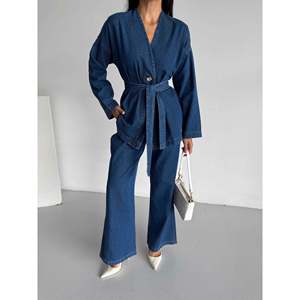 Ensemble de veste kimono 1801 - Bleu marine - Product Image 1