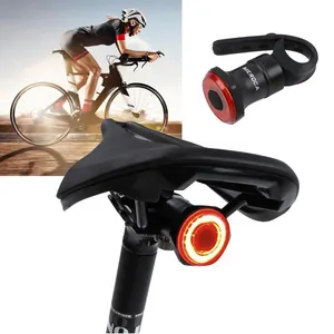 Lampu Belakang Sepeda MTB Sensor Rem Pintar, Lampu Peringatan Sensor Rem Pintar USB untuk Seatpost/Sadel