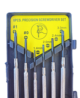 Jeu de tournevis de précision 6 pièces Kit Phillips 0 #   1 #   Outil de réparation pour horloges et produits électroniques, fente plate 1.4 2.0 2.4 3.0mm, outils de bricolage