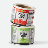 Étiquette personnalisée en rouleau, autocollante, de qualité alimentaire, résistante à l'eau et à l'huile, en BOPP, pour l'emballage de sauces, confitures, jus et bouteilles en verre
