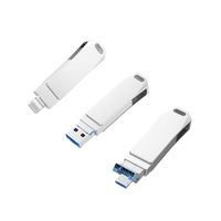 Stik memori Usb Flash Drive Logo kustom, Flash Drive Usb dengan stik memori Tipe C Usb 3.0