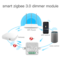 Module d'interrupteur variateur intelligent Tuya ZigBee 3.0 WiFi, contrôle sans fil via l'application Smartlife, prend en charge la conception à double sens