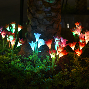 Home Courtyard Decoration Solar Flower Lights Garden Outdoor Solar Flower Light