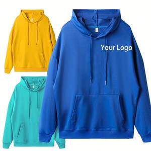 Pullover Polyester Cotton Blend Hoodies For Men Color Block Men Hoodies Thick Hoodies Plain High Quality - Product Image 1
