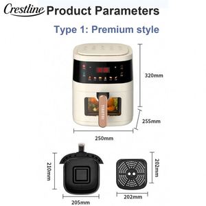 Freidora de Aire Digital Inteligente de Alta Calidad, Horno sin Aceite de 5L, Freidora de Aire de Acero Inoxidable de 5L, Nuevo Estilo - Product Image 6