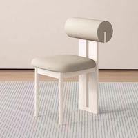 Chaise de salle à manger moderne en bois massif avec revêtement en cuir, dossier ergonomique, imperméable et écologique pour la salle à manger à domicile