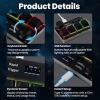 Clavier mécanique mini OSU Sayodevice avec rétroéclairage RGB, touches PBT, déclenchement rapide et interrupteurs magnétiques pour le gaming