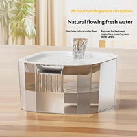 Fontaine à eau pour animaux de compagnie avec conception anti-renversement, séparation propre/salissure, automatique, sans fil, grande capacité, en ABS, pour chat et chaton