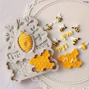 Molde de Silicona Antiadherente y Libre de BPA para Decoración de Pasteles y Fondant, con 12 Cavidades en Forma de Panal de Abeja, de la Fábrica MUYULINS, con Certificación LFGB - Product Image 1
