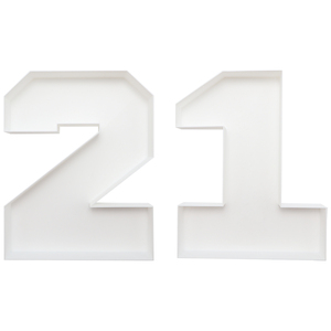 Caja de Cartón Blanca para Dulces con Número Rellenable, Bandeja para Cartas, Contenedor para 21 Regalos de Fiesta, Decoración para Cumpleaños y Aniversarios - Product Image 3
