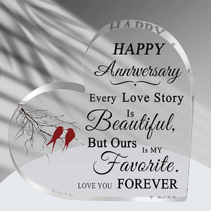 Best Friend Birthday Clear Acrylic Heart Gift for Marriage Keepsake