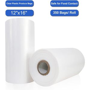 Plastic Produce Bags 12 X 16 Clear Food <b>Storage</b> For Fruits <b>Vegetables</b> Bread Meat 350 Count - Product Image 2