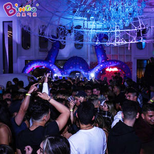 Exquisita Cabina Inflable Tipo Cubículo Pared de Fondo Hinchable Pulpo Gigante Inflable Cabina de DJ para Decoración de Escenario - Product Image 5