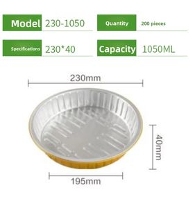 ภาชนะอลูมิเนียมฟอยล์ทรงกลมขนาด9นิ้วสำหรับทำอาหารทำอาหารปรับแต่งได้ - Product Image 6
