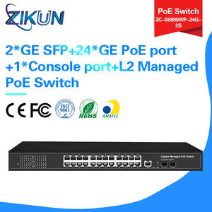 S5800WP-24G-2 2* SFP+24* พอร์ต PoE+1*พอร์ตคอนโซล+สวิตช์ L2 ManagedPoE ไร้สาย Lan FTTX Zikun รับประกัน 1 ปี - Product Image 5
