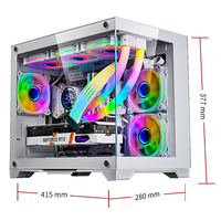 SNOWMAN Pc Gaming Case Computer Cases Manufacturer Custom Logo Wholesale Pc Tower With Tempered Glass Panel Atx Gaming Cabinet