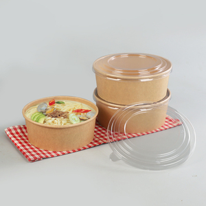 Fiambrera de cartón desechable con impresión personalizada, contenedor de comida de papel Kraft marrón, resistente al agua - Product Image 5