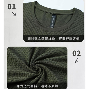 T-shirt e <span class=keywords><strong>pantaloncini</strong></span> da uomo di marca alla moda per l'estate: abbigliamento sportivo traspirante ad asciugatura rapida per fitness e <span class=keywords><strong>calcio</strong></span>, magliette sportive a maniche corte per la corsa - Product Image 6