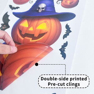 Halloween trang trí kinh dị BAT Ghost tĩnh điện dán sáng tạo bí ngô Reaper kính dán - Product Image 5