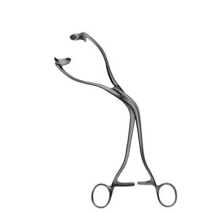 Pinzas Elevadoras Uterinas Curvas Collin con Mandíbulas Móviles de 265 mm, Acero Inoxidable, Manuales, Certificación CE, Instrumentos de Disección - Product Image 1